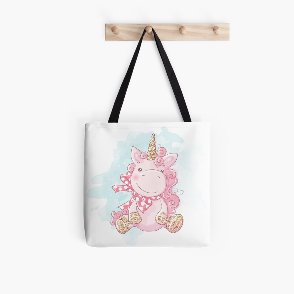 Cute Unicorn All Over Print Tote Bag - unicorn fantasy design by HackerLooks