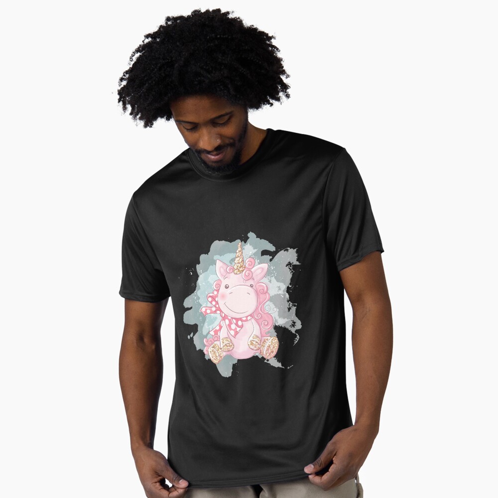 Cute Unicorn Active T-Shirt - unicorn fantasy design by HackerLooks