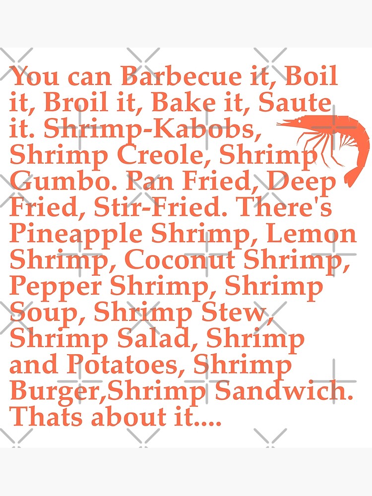 Discover Forrest Gump Shrimp Quote Premium Matte Vertical Poster