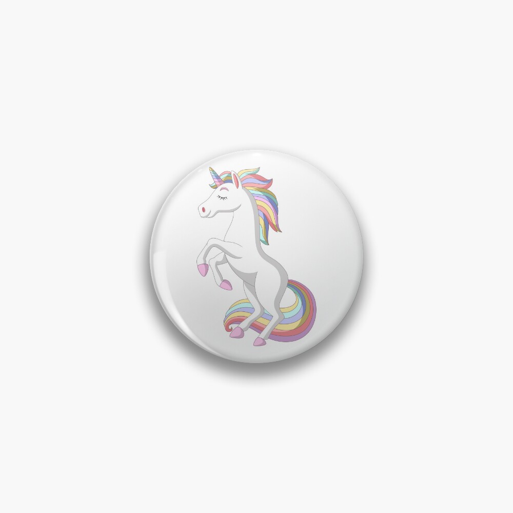 Standing Unicorn Pin - unicorn fantasy design by HackerLooks