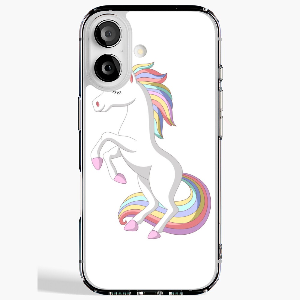Standing Unicorn iPhone Soft Case - unicorn fantasy design by HackerLooks