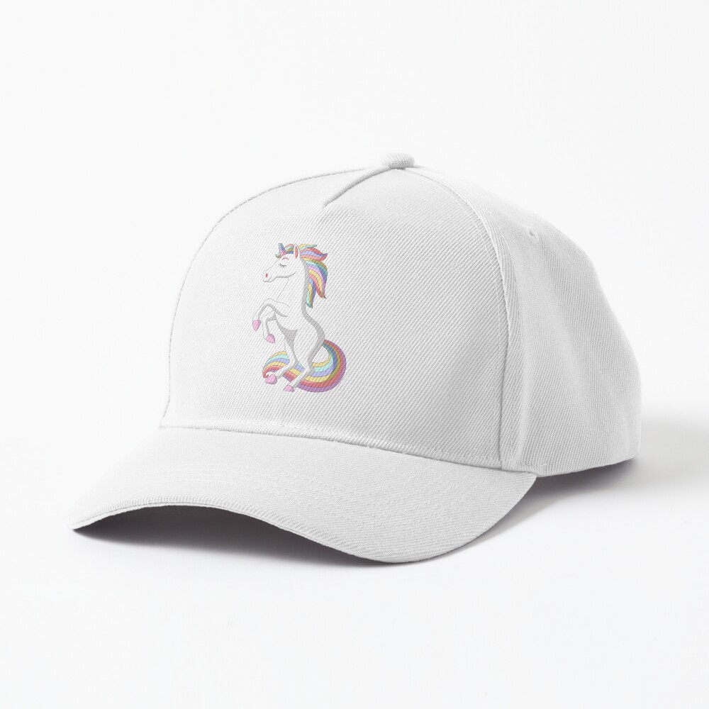 Standing Unicorn Baseball Cap - unicorn fantasy design by HackerLooks