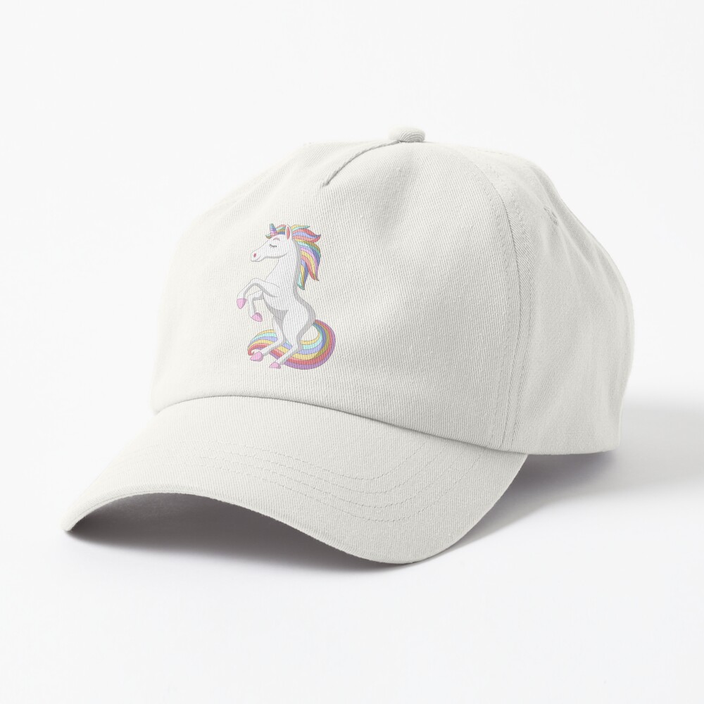 Standing Unicorn Dad Hat - unicorn fantasy design by HackerLooks