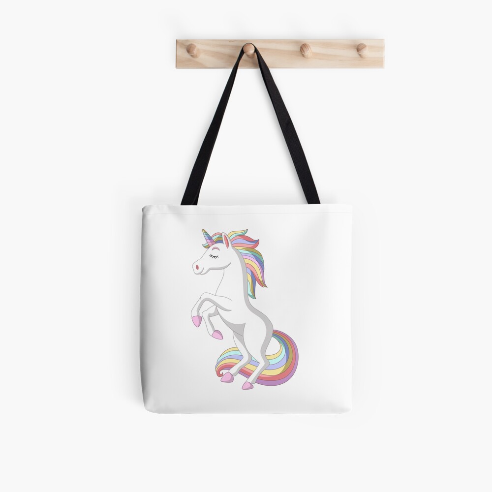 Standing Unicorn All Over Print Tote Bag - unicorn fantasy design by HackerLooks