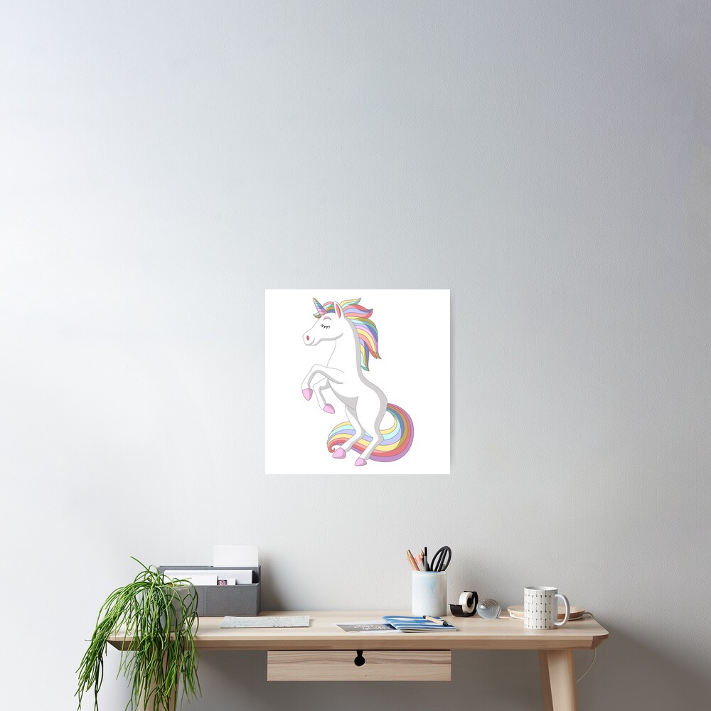 Standing Unicorn Wall Art design by HackerLooks