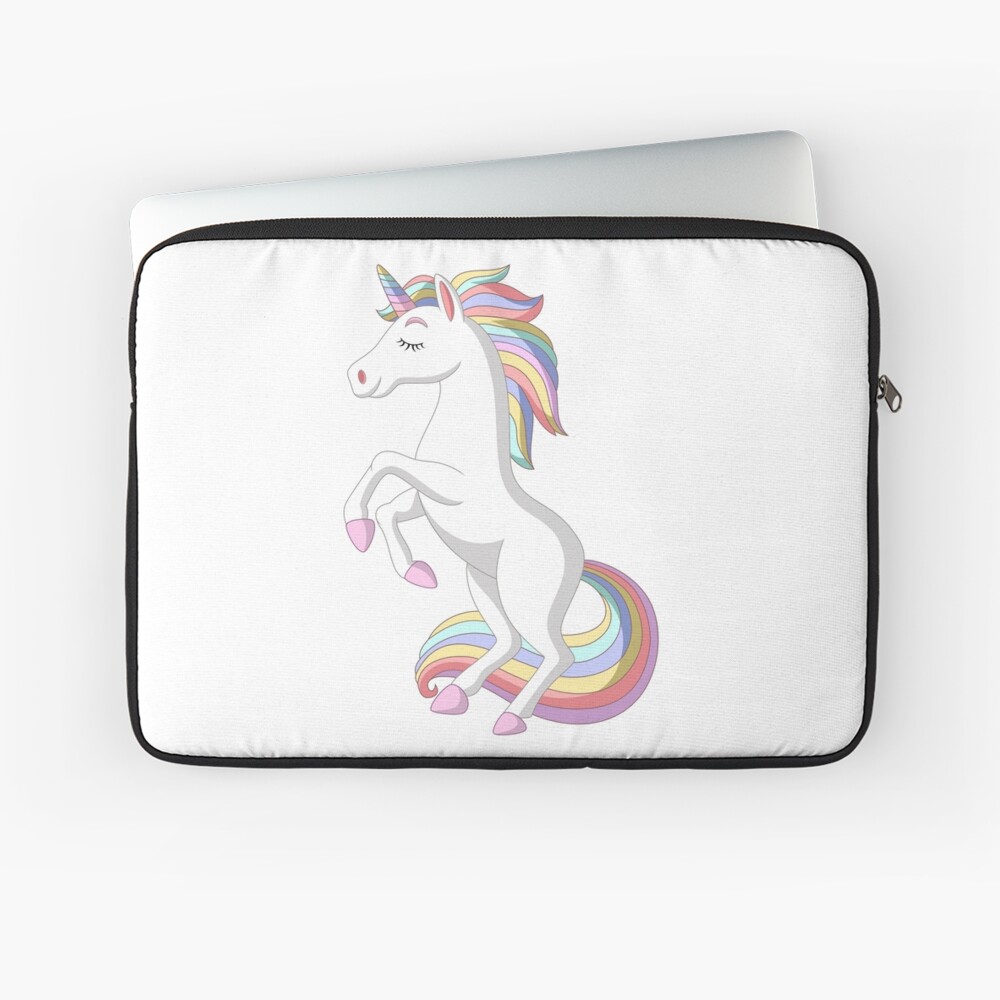 Standing Unicorn Laptop Sleeve - unicorn fantasy design by HackerLooks