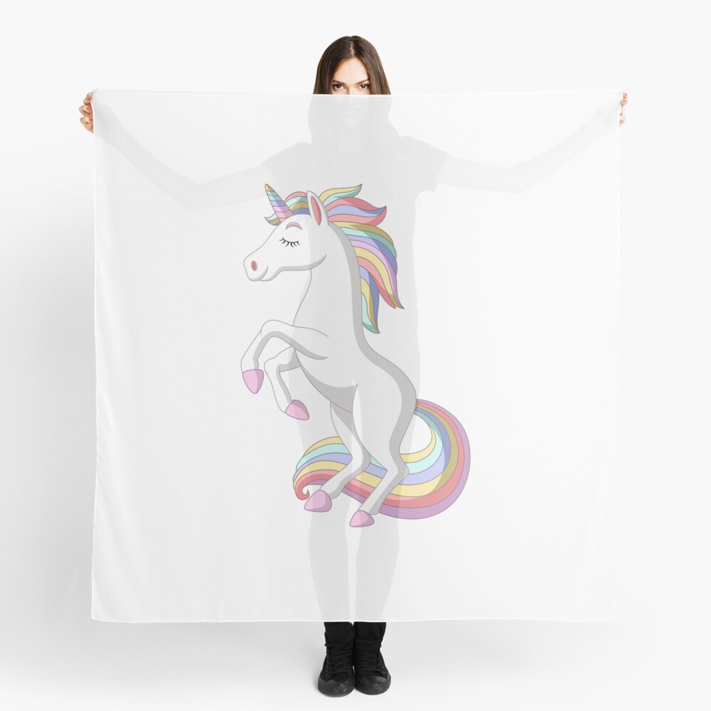 Standing Unicorn Scarf - unicorn fantasy design by HackerLooks