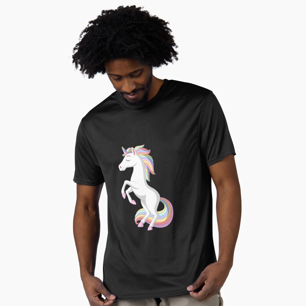 Standing Unicorn Active T-Shirt - unicorn fantasy design by HackerLooks