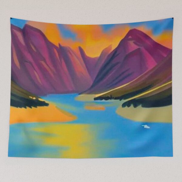 Item preview, Sunset at mountain fjord 5 designed and sold by George Hutton Hunter.
