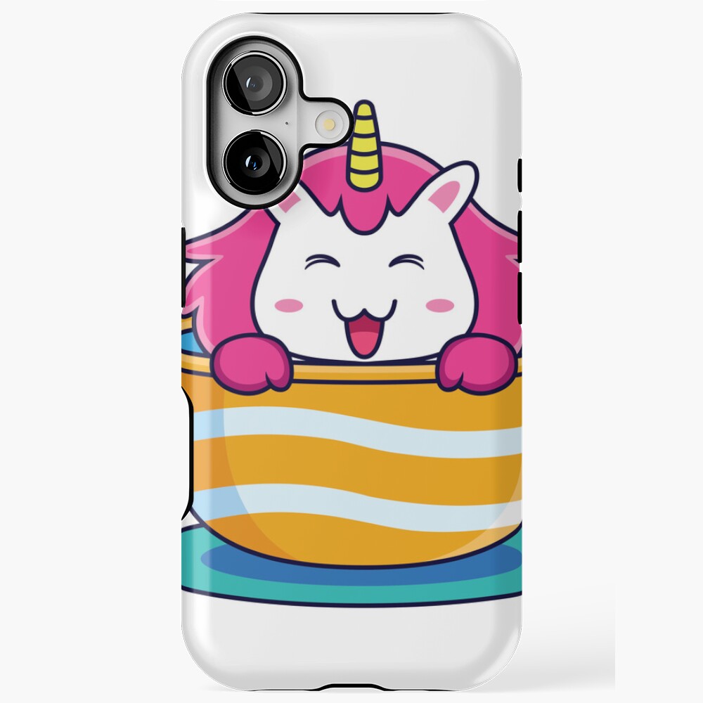 Unicorn in a Cup iPhone Tough Case - unicorn fantasy design by HackerLooks
