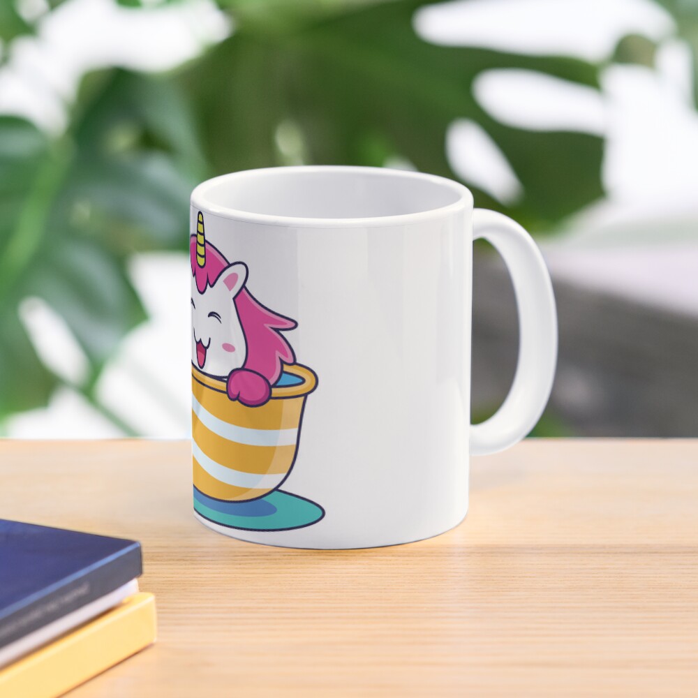 Unicorn in a Cup Classic Mug - unicorn fantasy design by HackerLooks