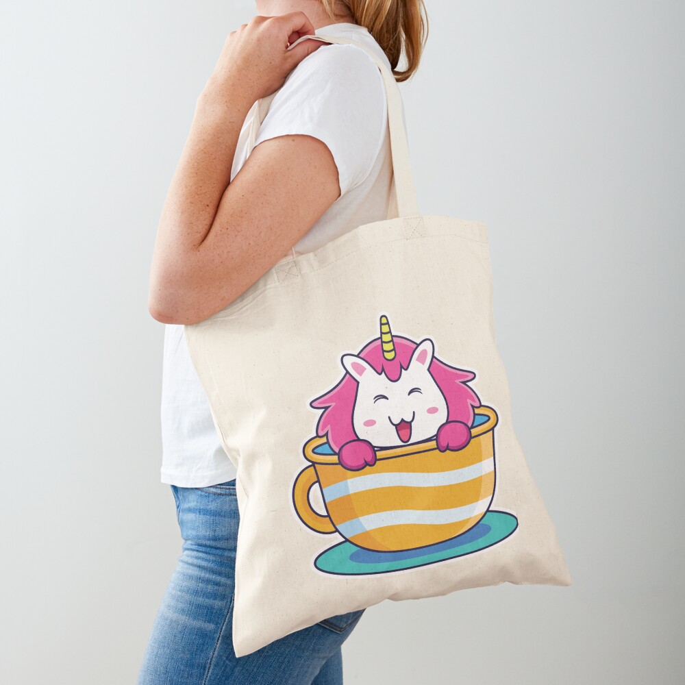 Unicorn in a Cup Bags design by HackerLooks