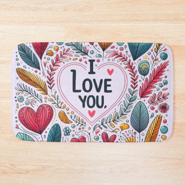 Item preview, I love you Valentine's Day heart among hearts and plants drawing designed and sold by JaroDesign2023.