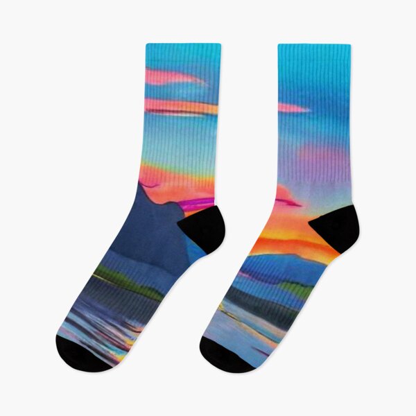 Item preview, Sunset at mountain fjord 12 designed and sold by George Hutton Hunter.