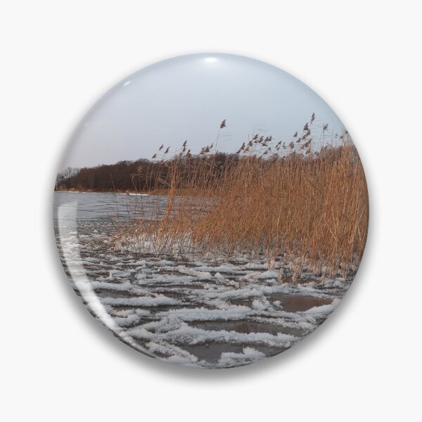 Item preview, ice and white slush swaying on the surface of the lake designed and sold by mrivserg.