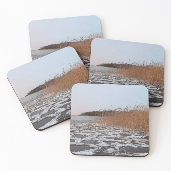 Item preview, ice and white slush swaying on the surface of the lake designed and sold by mrivserg.