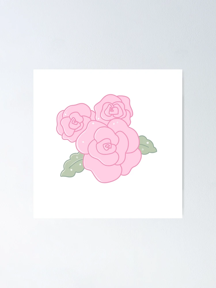 Thumbnail 1 of 3, Poster, Pink Roses designed and sold by violletine.