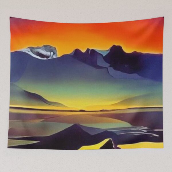 Item preview, Sunset at mountain fjord 13 designed and sold by George Hutton Hunter.