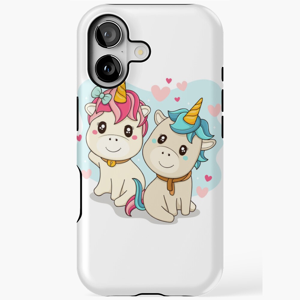 Unicorn Twin iPhone Magsafe Tough Case - unicorn fantasy design by HackerLooks