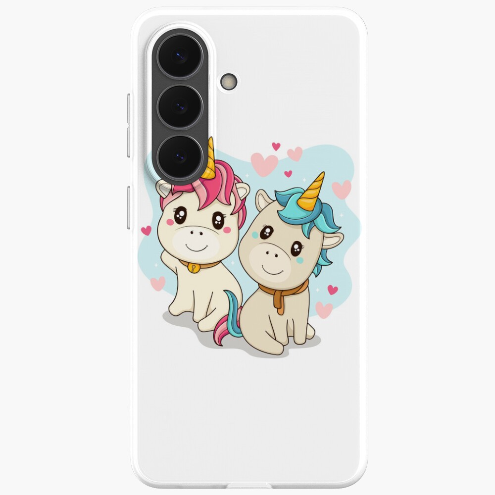 Unicorn Twin Samsung Galaxy Soft Case - unicorn fantasy design by HackerLooks
