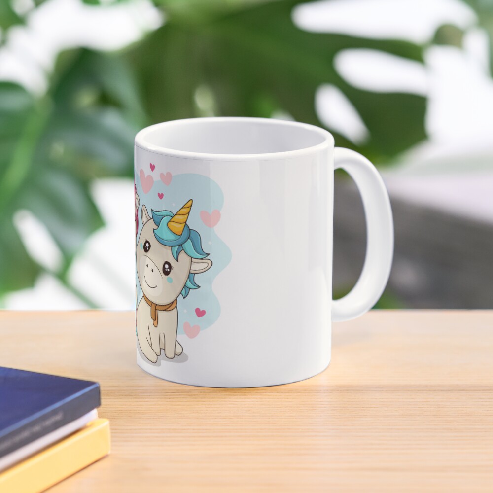 Unicorn Twin Classic Mug - unicorn fantasy design by HackerLooks