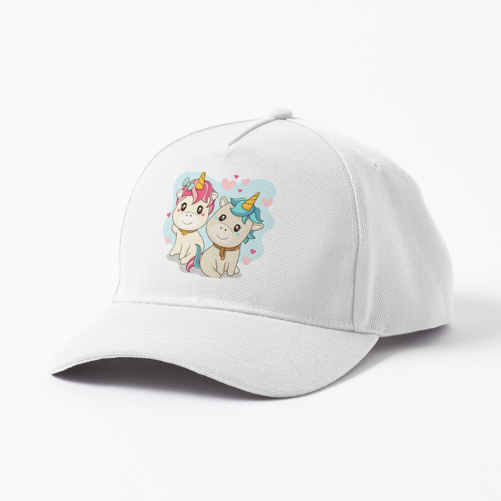 Unicorn Twin Baseball Cap - unicorn fantasy design by HackerLooks