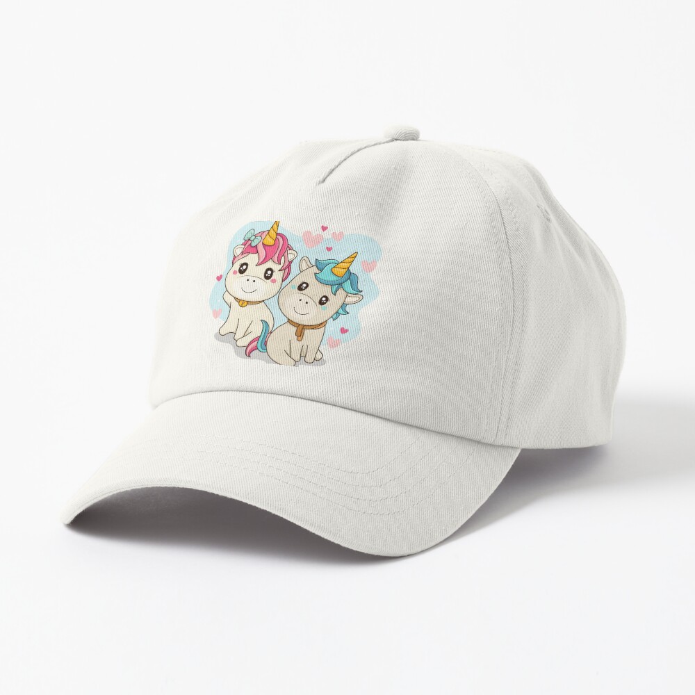 Unicorn Twin Dad Hat - unicorn fantasy design by HackerLooks