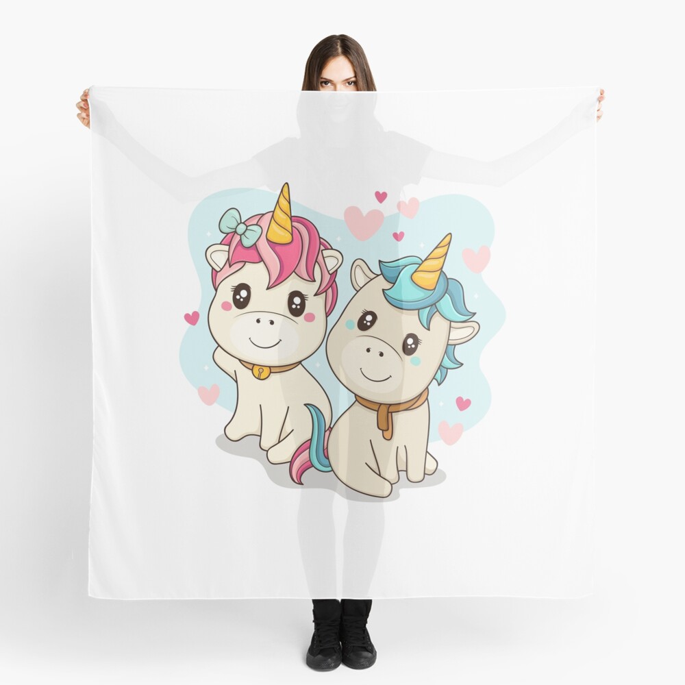 Unicorn Twin Scarf - unicorn fantasy design by HackerLooks
