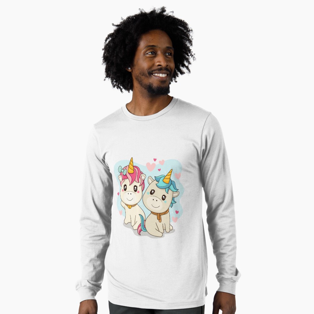 Unicorn Twin Long Sleeve T-Shirt - unicorn fantasy design by HackerLooks