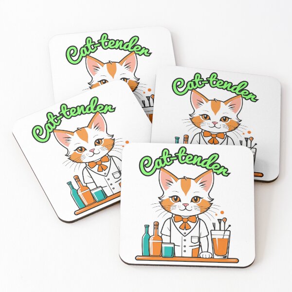 Item preview, Whimsical Design for Cat and Cocktail Lovers designed and sold by KaiLabsArt.