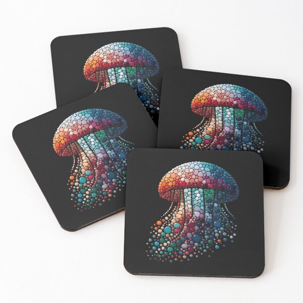Item preview, Pebble Spectrum Swirl - Jellyfish Dot Art designed and sold by MachineDesigned.