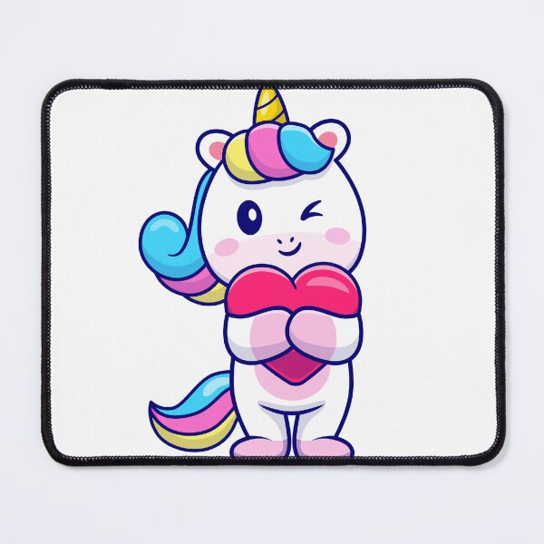 Item preview, Cute unicorn holding a heart designed and sold by HackerLooks.