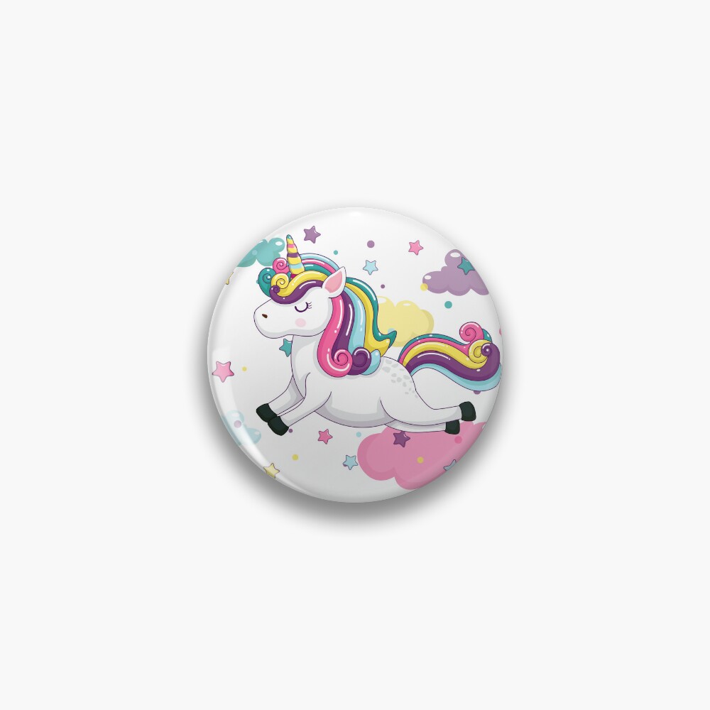 Flying Unicorn Pin - unicorn fantasy design by HackerLooks