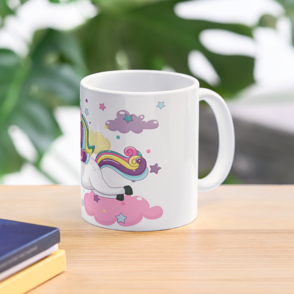 Flying Unicorn Classic Mug - unicorn fantasy design by HackerLooks