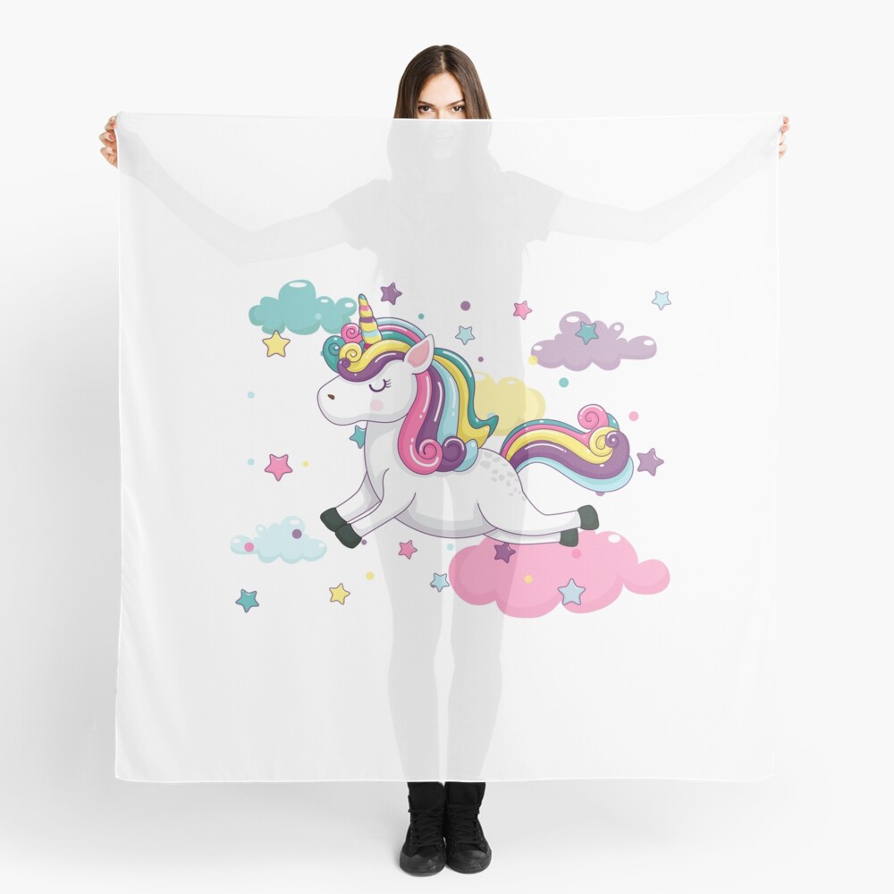 Flying Unicorn Scarf - unicorn fantasy design by HackerLooks