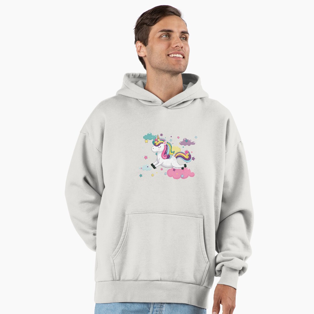 Flying Unicorn Premium Oversized Hoodie - unicorn fantasy design by HackerLooks