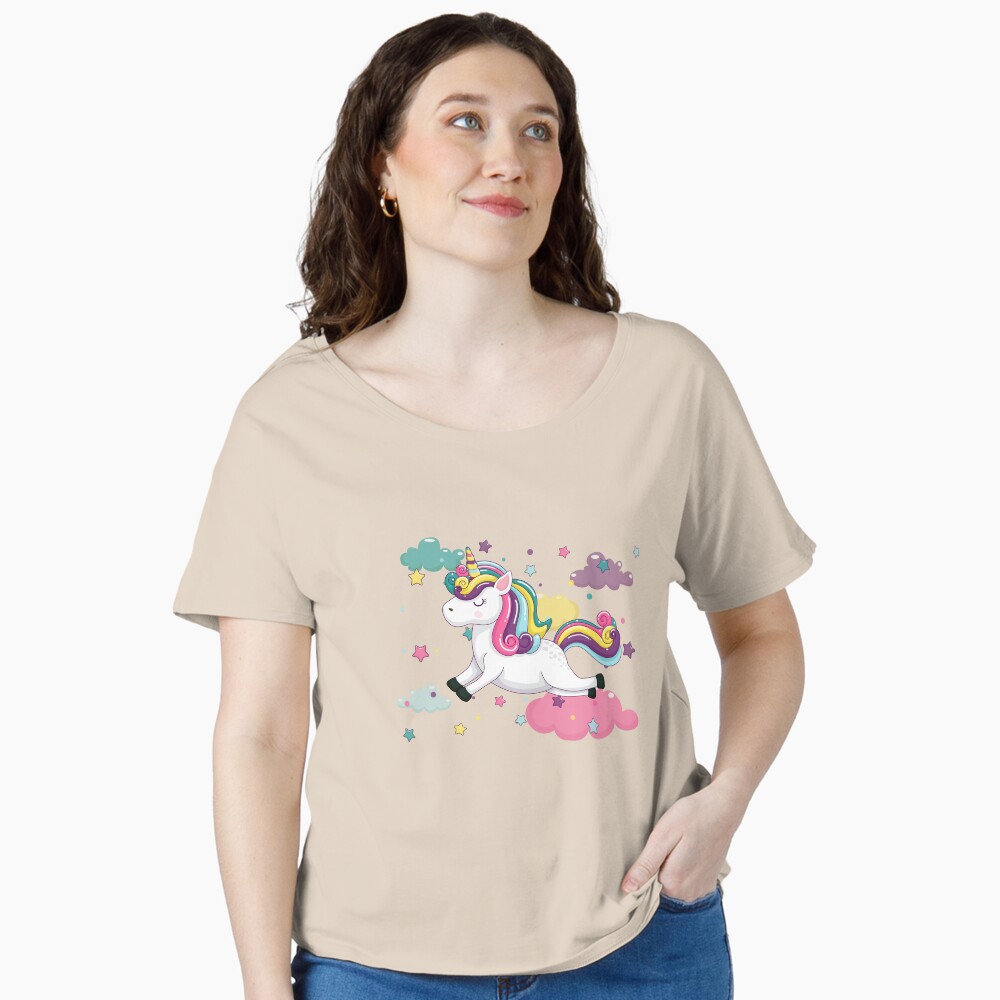 Flying Unicorn Relaxed Fit T-Shirt - unicorn fantasy design by HackerLooks