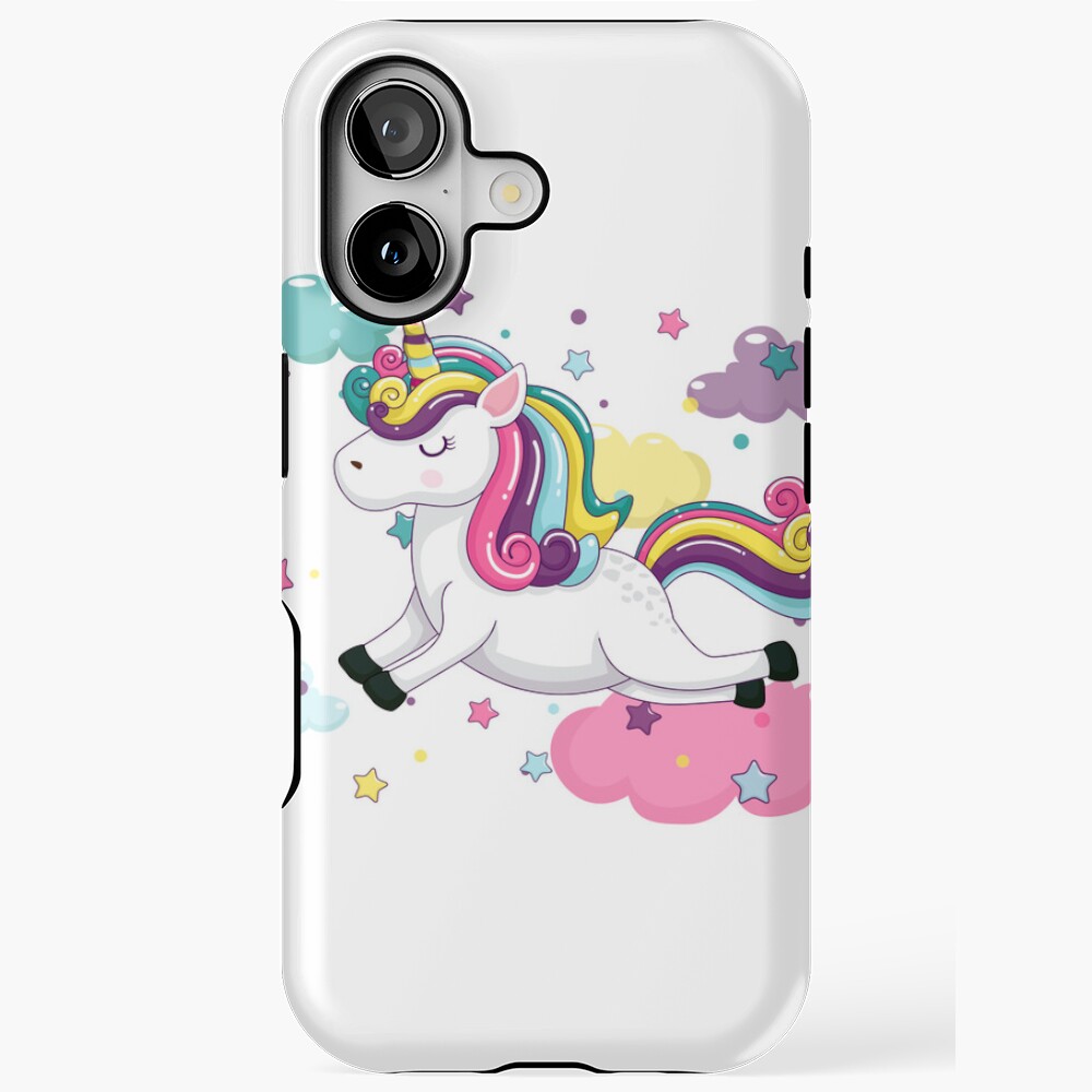 Flying Unicorn iPhone Tough Case - unicorn fantasy design by HackerLooks