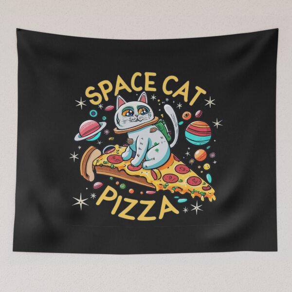 Item preview, Space cat pizza galactic graffiti  designed and sold by Pawel Oska.