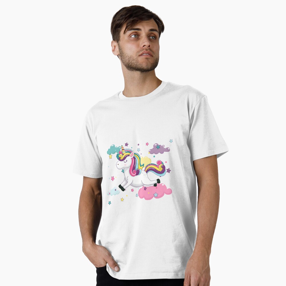 Flying Unicorn Premium T-Shirt - unicorn fantasy design by HackerLooks