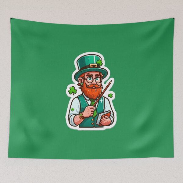 Item preview, saint patricks day bearded teacher, St patricks day design designed and sold by wittyprinttop.