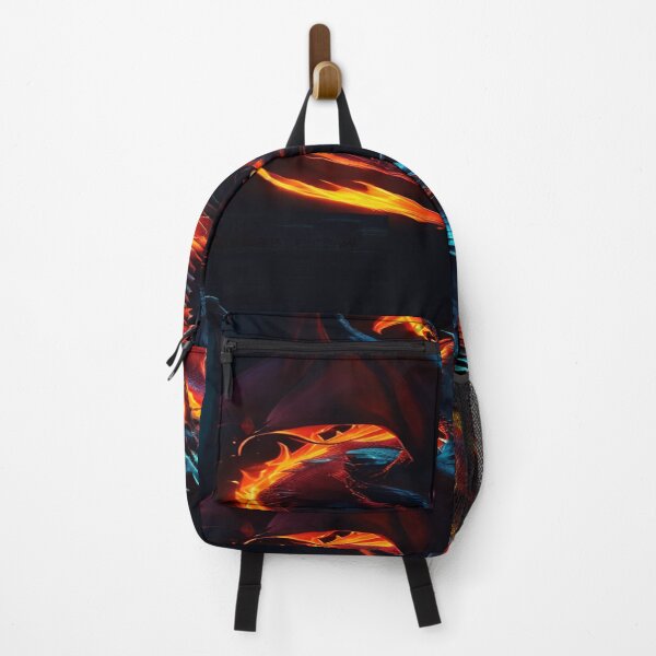 Item preview, Fiery Dragon With 2 Heads surrounded with fire designed and sold by leen12 Art Designs Prints.