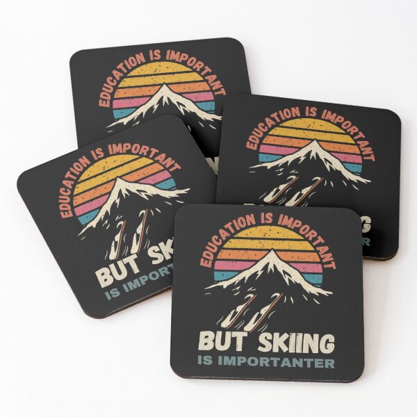 Item preview, Education is Important but Skiing is Importanter Funny Ski Lover designed and sold by NaaEchDesign ⭐⭐⭐⭐⭐.