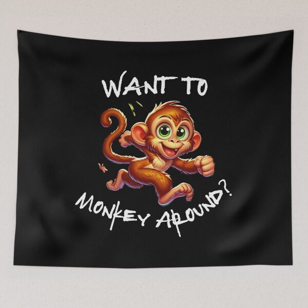Item preview, Want to Monkey Around Valentine designed and sold by 5PointsDigital.