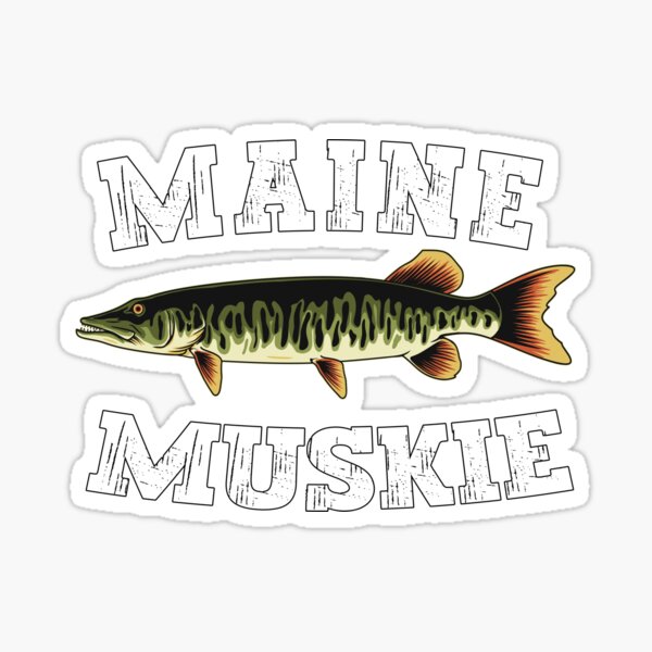 Muskie Head, Graphic Style Esox Fishing Decal – Modern Wild