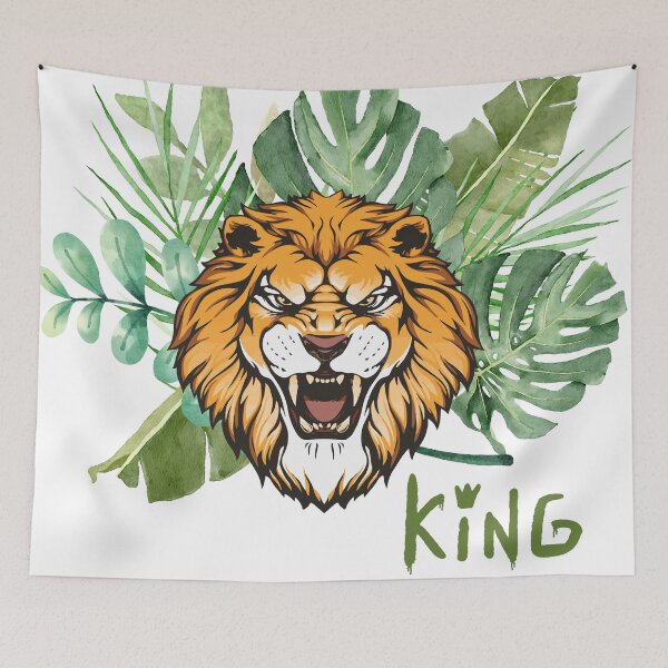 Item preview, lion in its habitat - nature and wildness designed and sold by Domi Creatives.
