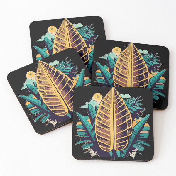 Item preview, Large colorful banana leaves designed and sold by desinganddecor.