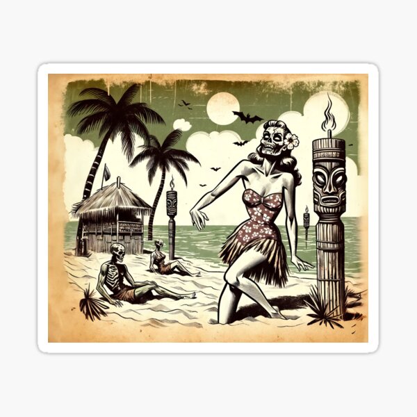 Item preview, Zombie Tiki Party designed and sold by ThatRandomJerk.
