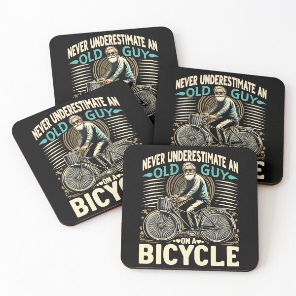 Item preview, Never Underestimate An Old Guy On A Bicycle designed and sold by Stick-Artistry.