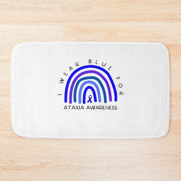 Item preview, I wear blue For Ataxia Awareness (black text) designed and sold by It's Wheelie Cool.